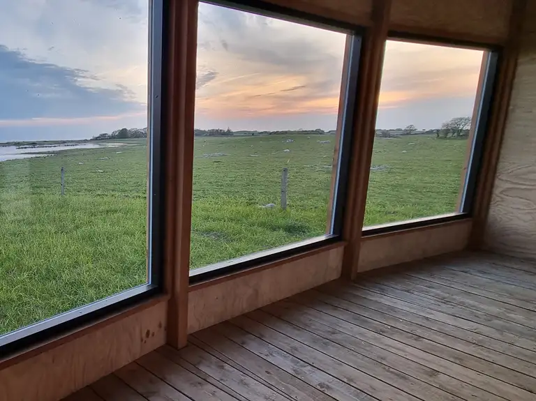 Udsigt fra Vordingborg Kommunes nye Naturrum på Knudshoved Odde